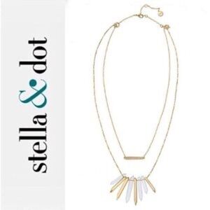 Stella & Dot Gold Rebel Cluster Layered Necklace